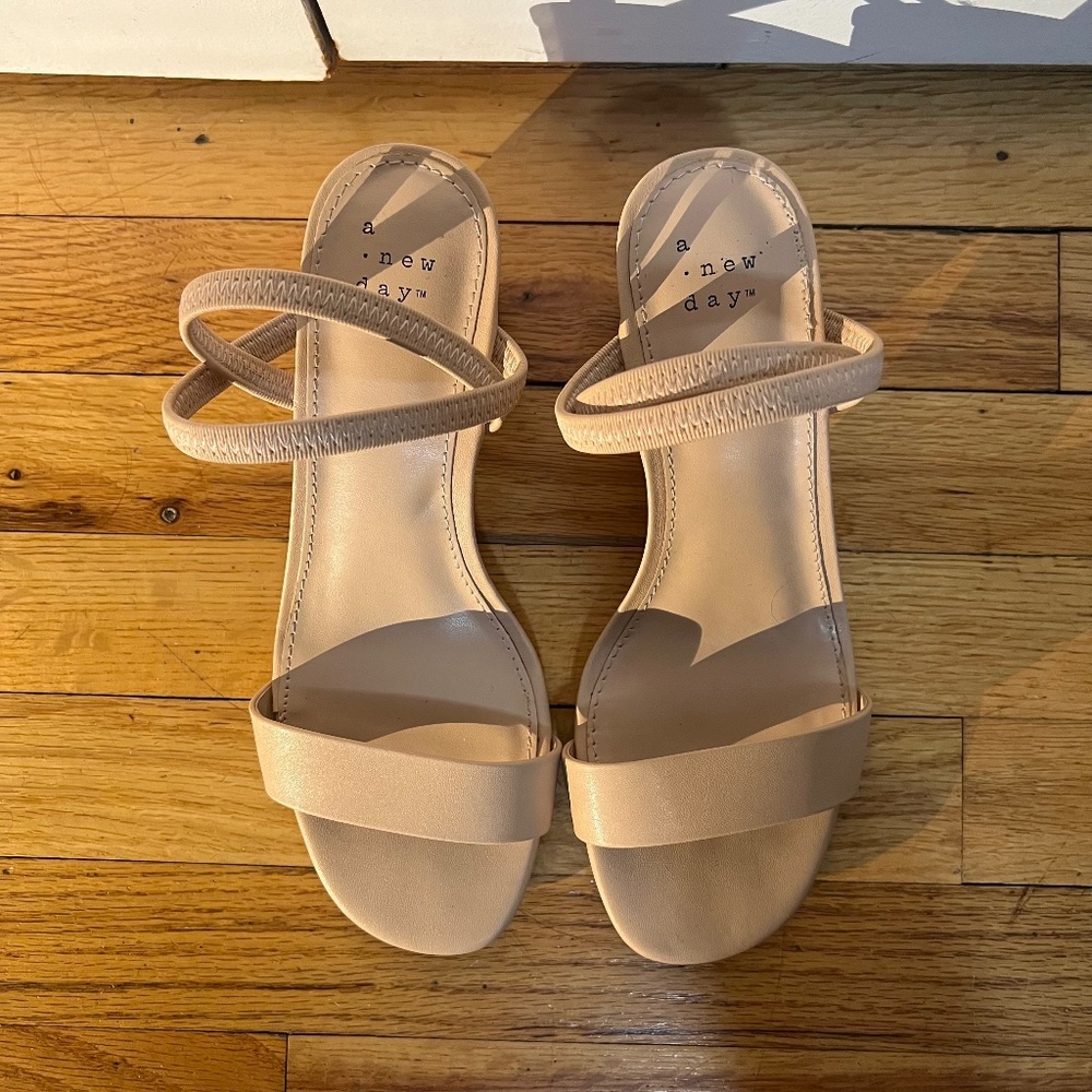 beige high heels